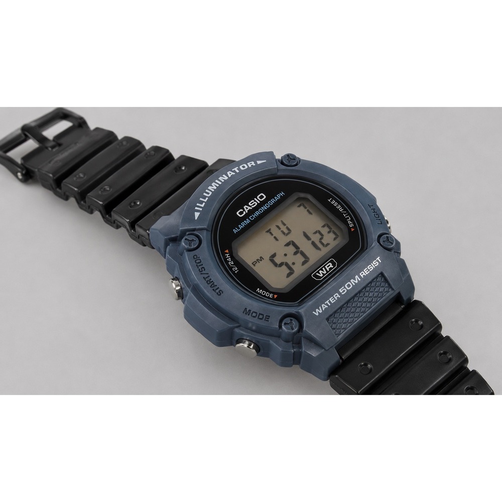 Casio W-219H Blue Illuminator Digital‎ Alarm Chronograph 50M Watch Tested